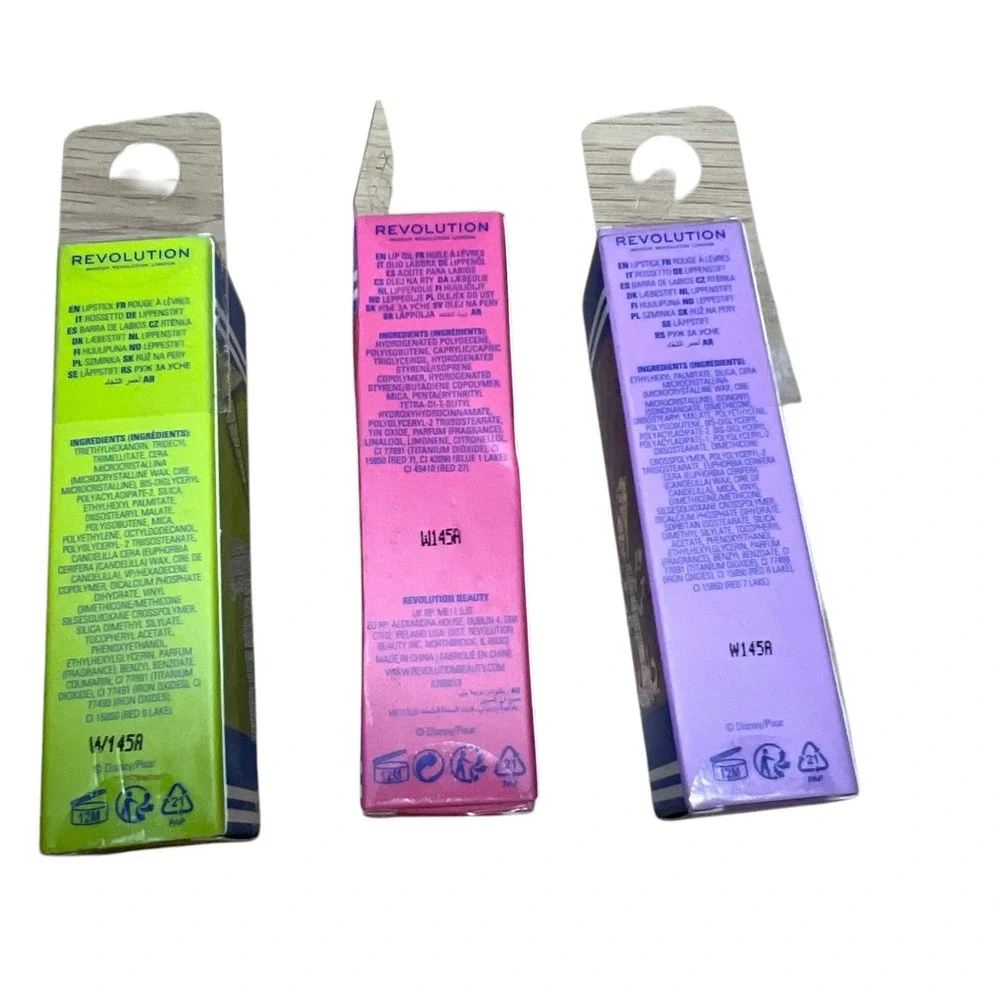 3- Makeup Revolution x Monsters University Lip Oil, Lip Gloss & Lipstick  SEALED